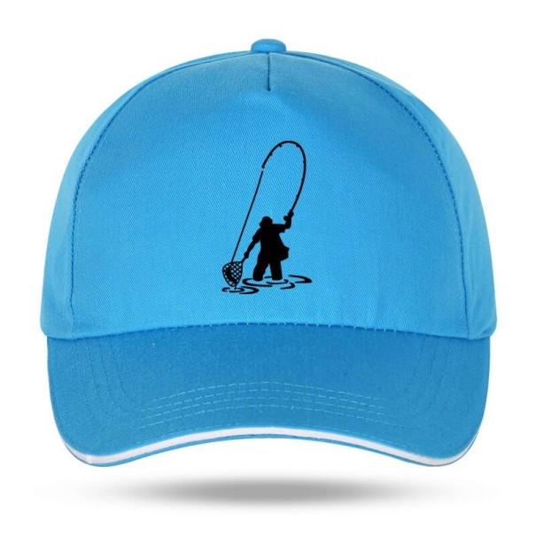 Cap mit einem Fischer blau 2