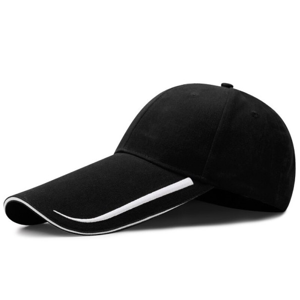 Cap mit verlängertem Schirm schwarz L