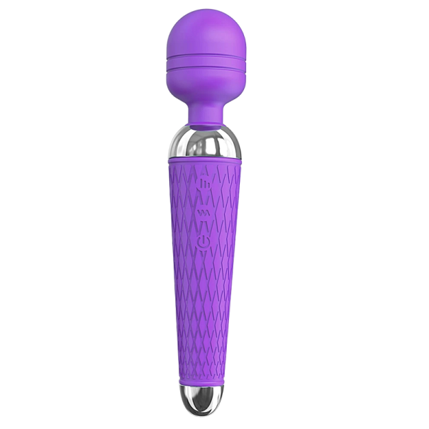 Cap vibrator de masaj Vibrator pentru stimularea clitorisului rezistent la apa 20 programe de vibratii 20 x 4,5 cm violet deschis