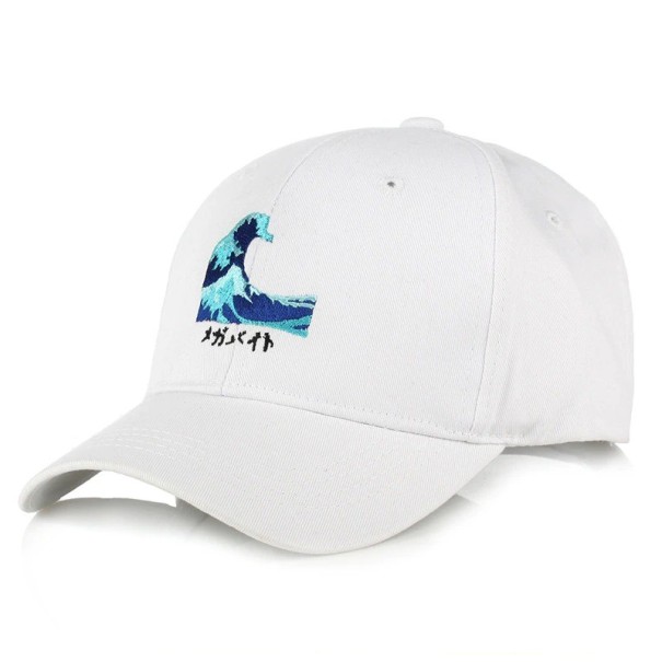 Cap with Sea Wave white