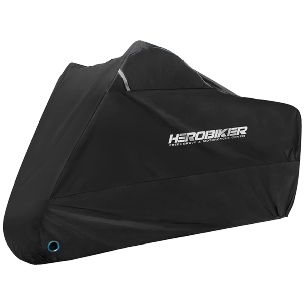 Capa à prova de água para moto 200–210 cm Lona exterior de poliéster Capa de proteção contra chuva radiação UV poeira e neve preto
