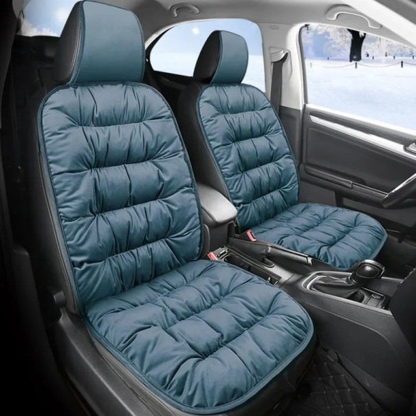 Capa aquecida para banco de carro Almofada para banco de carro Capa universal para banco de carro azul