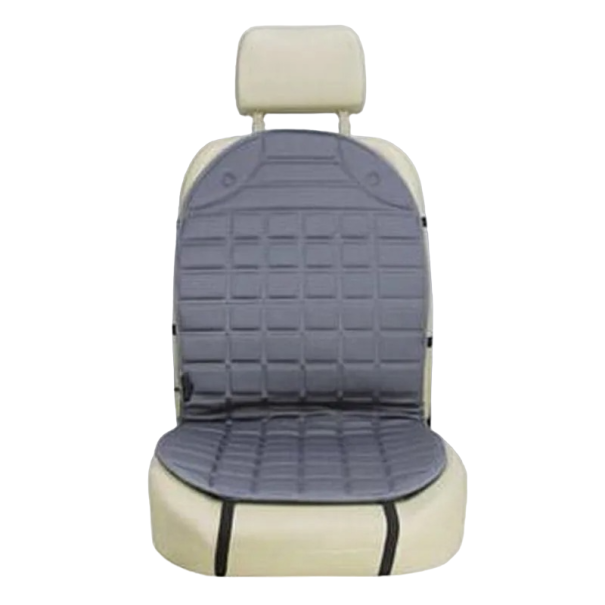 Capa aquecida para bancos de automóvel Capa aquecida para assento Capa aquecida para carro 12V cinzento
