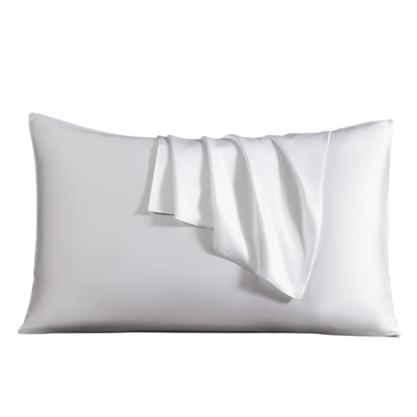 Capa de almofada de seda colorida 40x70 cm Acabamento liso Material natural Capa elegante Superfície suave para o quarto branco