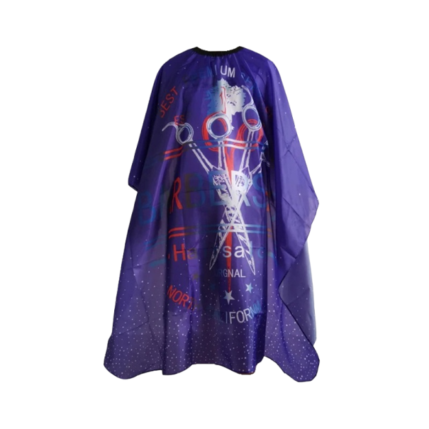 Capa de cabeleireiro para corte roxo