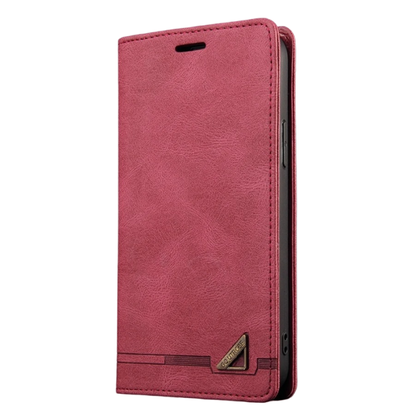 Capa de couro flip para Xiaomi Redmi Note 11 Pro vermelho