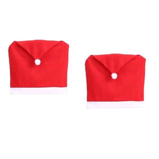 Capa de Natal para Cadeira com Chapéu 2 pcs 1
