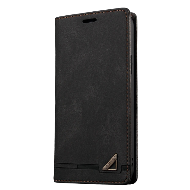 Capa de pele flip para Xiaomi Redmi Note 12 5G preto