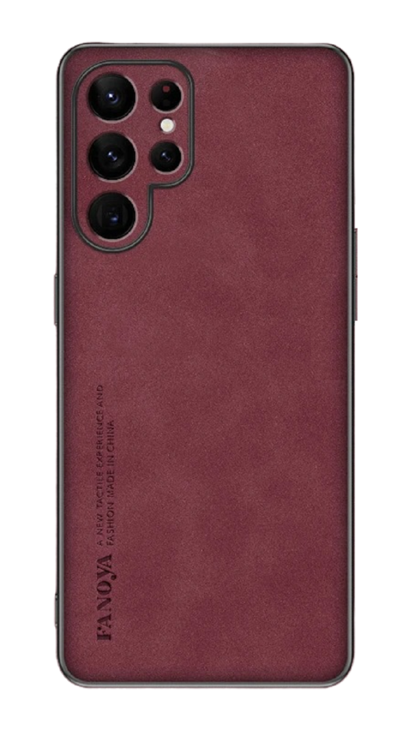 Capa de pele para Samsung Galaxy A54 5G vermelho