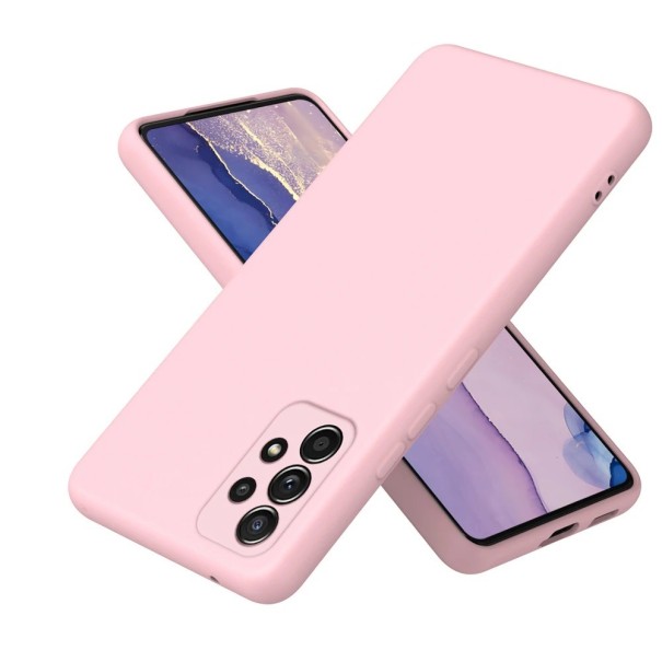 Capa de proteção em silicone para Samsung A73 5G rosa