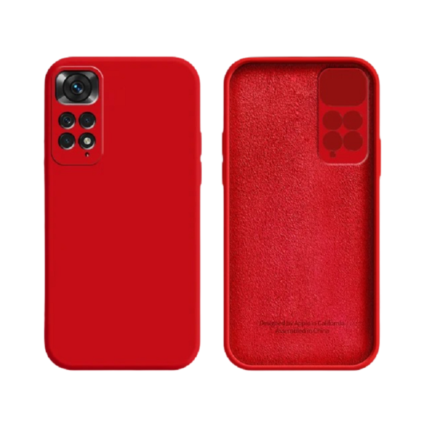 Capa de proteção em silicone para Xiaomi Redmi Note 12 5G vermelho