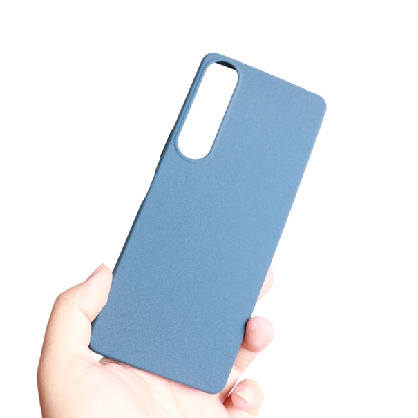 Capa de silicone mate para telemóvel Sony Xperia 1 Capa macia Proteção contra quedas Antiderrapante azul