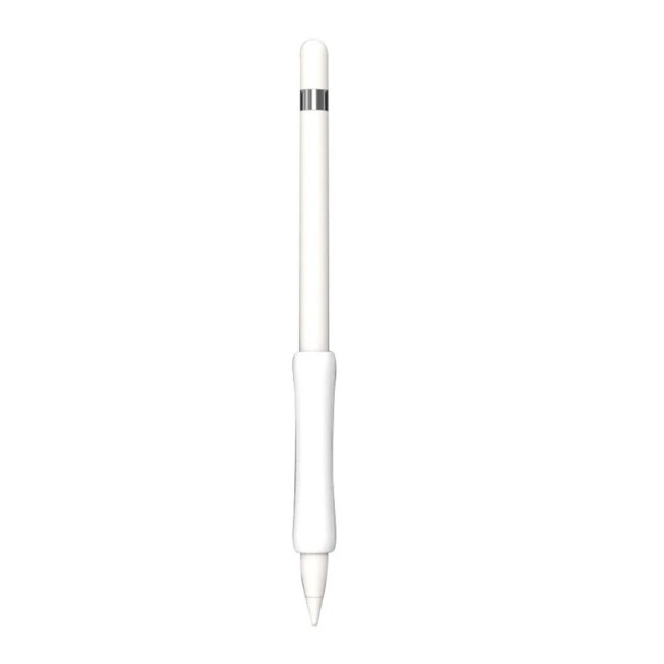 Capa de silicone para Apple Pencil 1.ª e 2.ª geração, capa de proteção colorida universal, antiderrapante e resistente a riscos, silicone branco