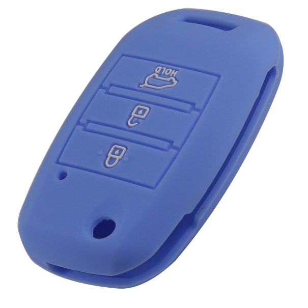 Capa de silicone para chave da Kia azul claro