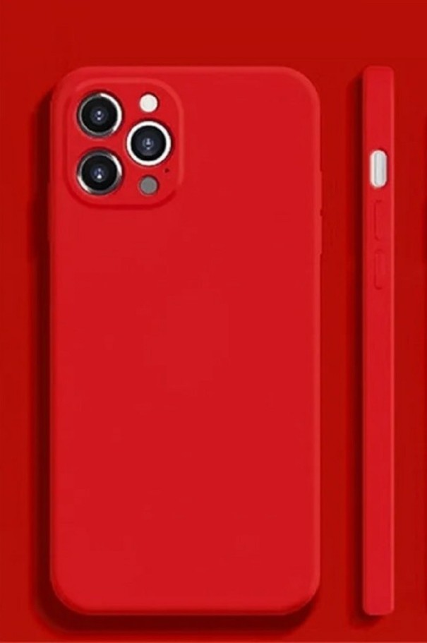 Capa de silicone para iPhone 15 vermelho