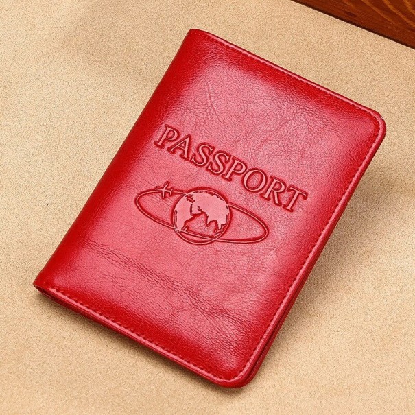 Capa de viagem para documentos T1072 vermelho