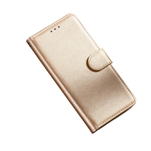 Capa flip em pele para Samsung Galaxy A54 dourado