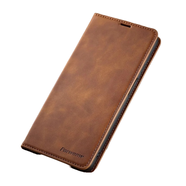 Capa flip em pele para Samsung Galaxy S20 FE 2022 castanho