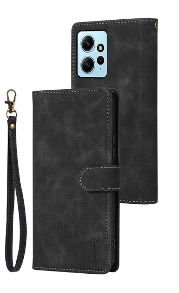 Capa flip em pele para Xiaomi Redmi Note 8T preto