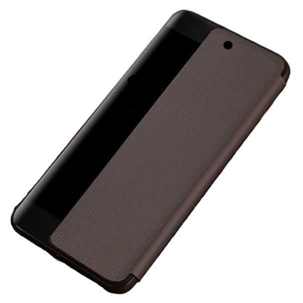 Capa Flip Smart Clear View para Huawei P30 Pro castanho