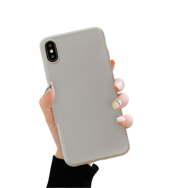 Capa mate de silicone para Huawei P40 cinzento
