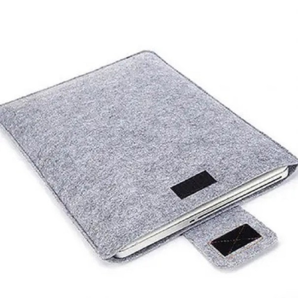 Capa para MacBook com fecho de velcro 11 polegadas, 32 x 22 x 0,6 cm cinzento