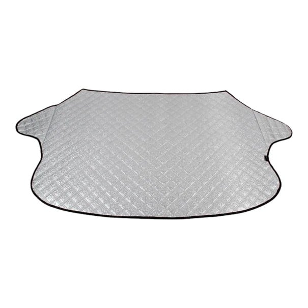 Capa para o para-brisas do carro 140 x 94 cm Prateada Almofadada Folha de Alumínio Aba para as portas Proteção contra neve, geada e sol 1