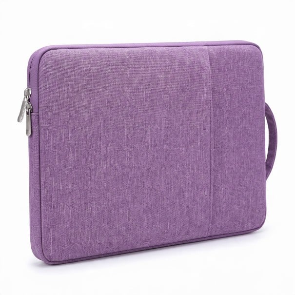 Capa para portátil de 15,6 a 16 polegadas com pega lateral e bolso 40 x 28 x 3 cm Forro de pelúcia Para MacBook Pro 16 roxo