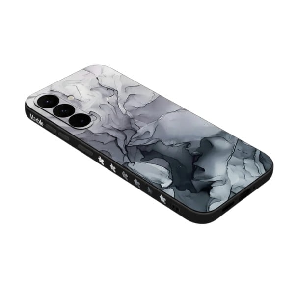 Capa para Samsung Galaxy S26 com design em mármore Capa TPU leve e fina Capa lavável Para telemóvel de bolso ou mala preto
