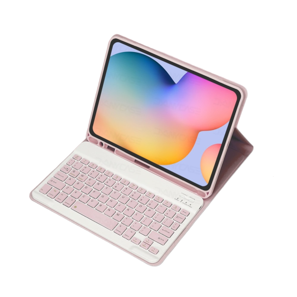 Capa para tablet com teclado Samsung Galaxy Tab S7 FE / S7+ 12,4" rosa