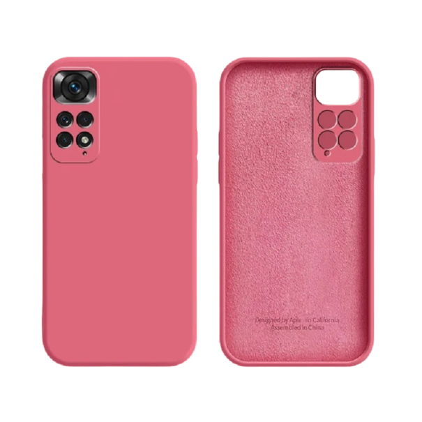 Capa protetora de silicone para Xiaomi Redmi 10 rosa escuro