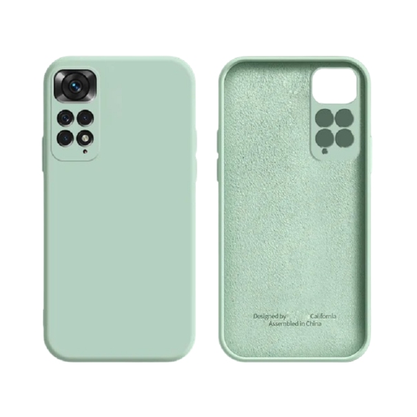 Capa protetora de silicone para Xiaomi Redmi Note 10S turquesa