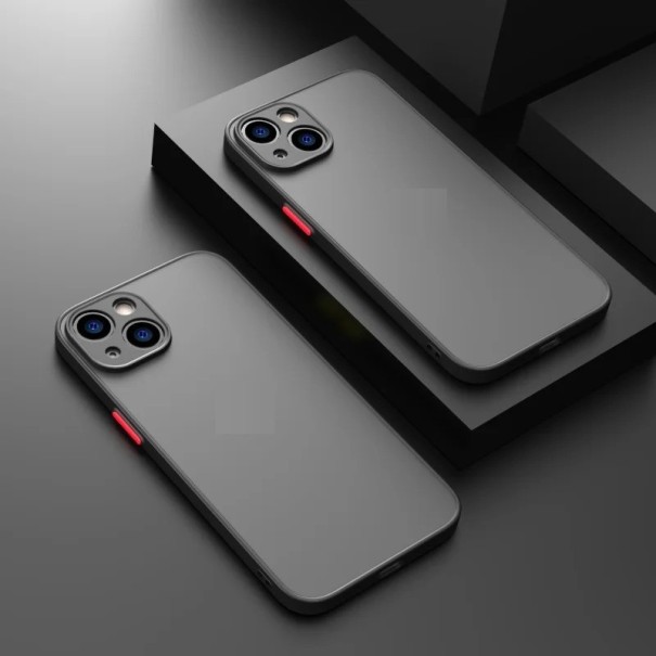 Capa protetora mate para iPhone 15 Pro Max preto
