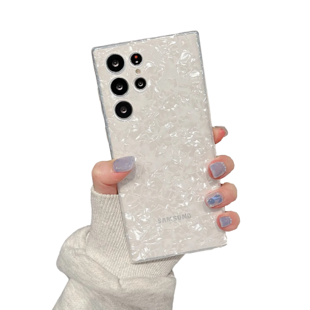 Capa transparente brilhante para Samsung A54 5G branco