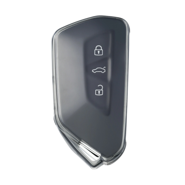Capa transparente em TPU para chave de carro VW Volkswagen Golf 8, ID.3, ID.4, Škoda Octavia A8, MK4, MK8 2022 2021 GTI R preto