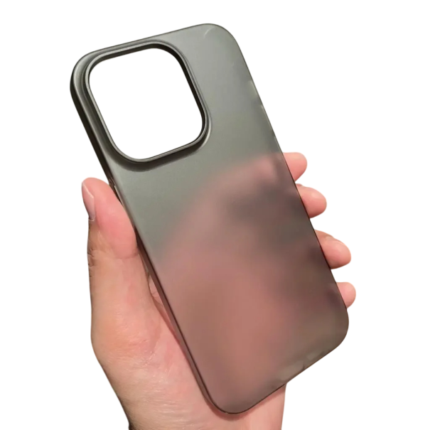Capa ultra fina transparente para iPhone 16 Pro Superfície mate Resistente e à prova de impactos Proteção contra riscos Capa estilosa e durável preto
