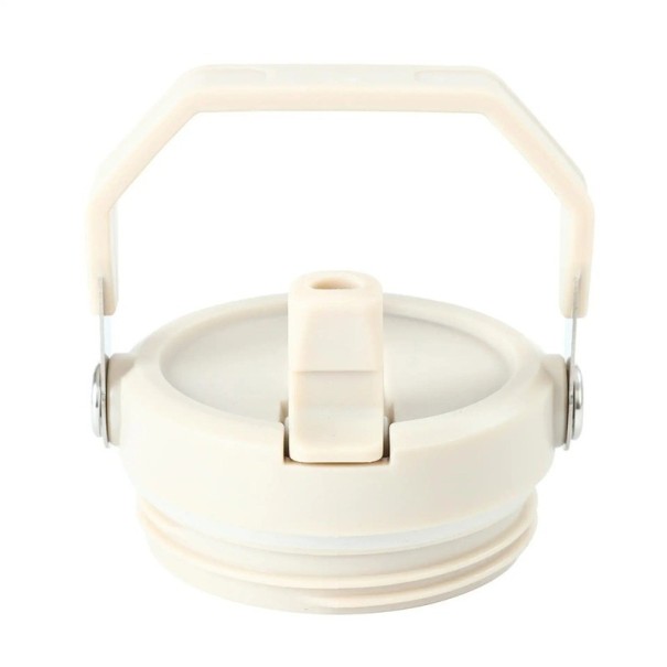 Capac cu mâner și pai rabatabil, pahar Stanley din plastic, capac de schimb pentru termos de 30 oz, capac practic pentru băut, piesă de schimb universală alb