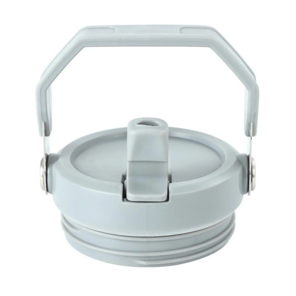 Capac cu mâner și pai rabatabil, pahar Stanley din plastic, capac de schimb pentru termos de 30 oz, capac practic pentru băut, piesă de schimb universală gri