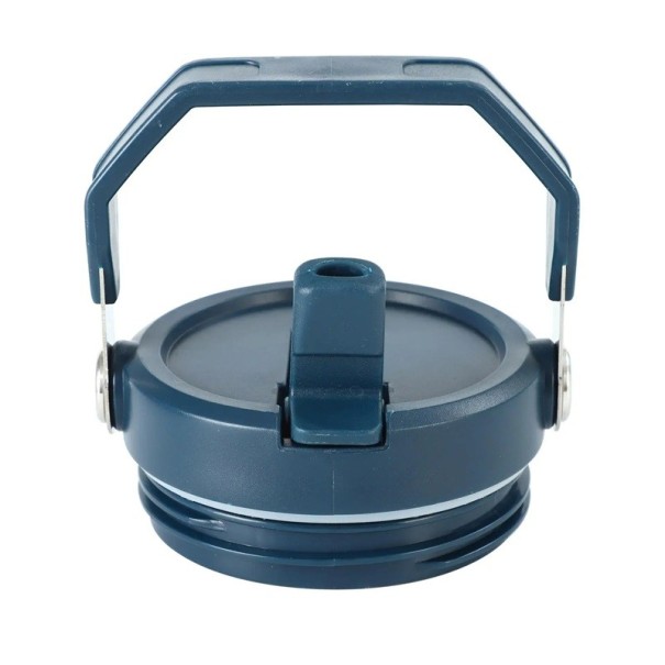 Capac cu maner si paie rabatabila Cupa Stanley din plastic Capac de schimb pentru cana termos Capac de baut practic Piesa de schimb universala albastru inchis