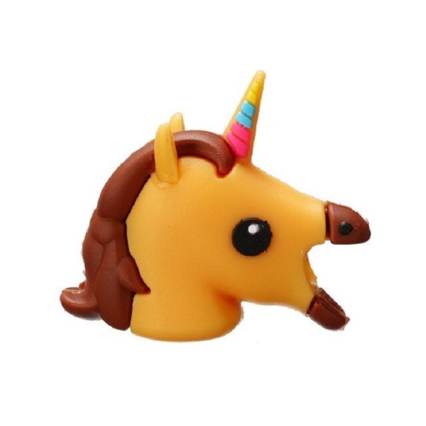 Capac de protecție a cablului în formă de unicorn galben