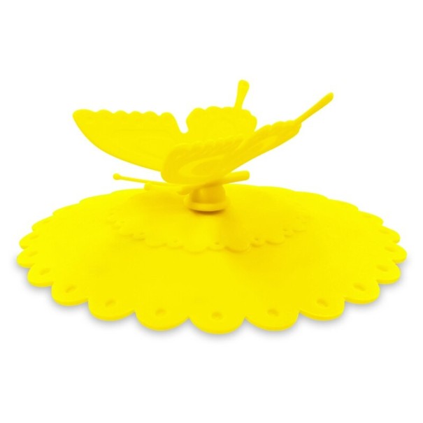 Capac din silicon cu fluture galben 1