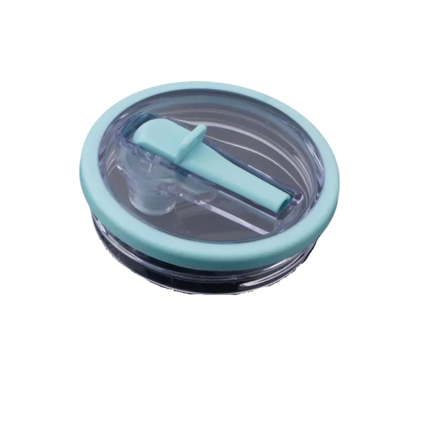 Capac înlocuibil cu paie rabatabilă pentru Cupa Stanley 10 x 8,8 x 2,6 cm Capac din plastic cu sigiliu Capac rezistent la scurgeri Capac cu paie care se închide albastru deschis