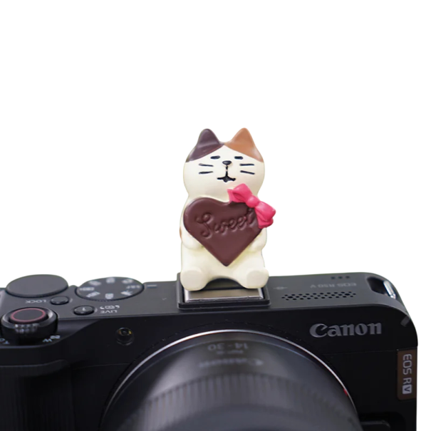 Capac pentru blitzul aparatului foto cu suport universal Protecție decorativă motiv pisică cu ciocolată pentru Sony Nikon Canon Fuji Pentax Leica Olympus 1