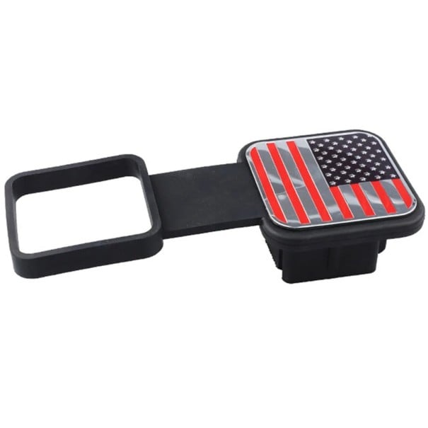 Capac rezistent la apă pentru dispozitivele de remorcare 2 inch TPU protector împotriva prafului pentru conectori pătrați cu motivul steagului american Capac rezistent pentru receptor 1