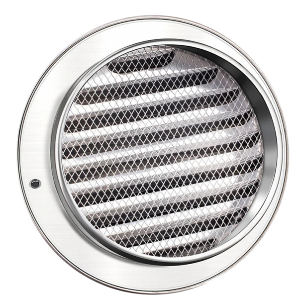 Capac ventilator 100 mm 14x4,4x9,8 cm Oțel inoxidabil Grilă de ventilație rezistentă la apă Orificiu de aerisire pentru montaj pe perete Etanșare 1