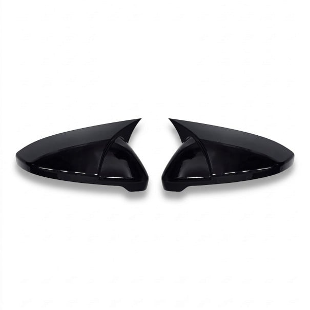 Capace oglinzi laterale stânga și dreapta, formă sport, 2 buc, plastic ABS, negru lucios, pentru Volkswagen Golf MK7.5 GTI GTD R R-Line 1