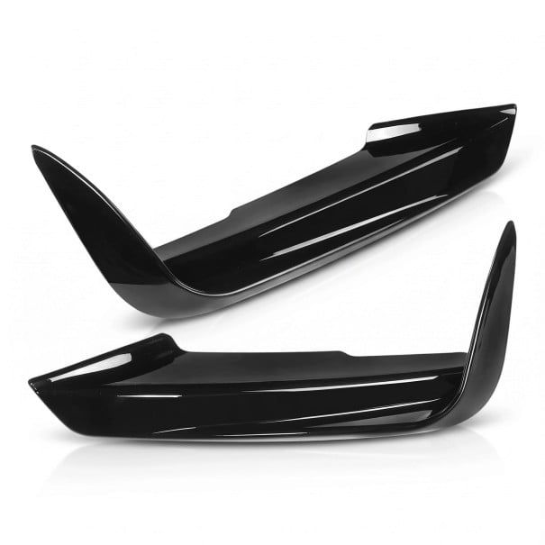 Capace pentru lumini de ceață ale barei de protecție față – splitter canards 41 × 17 cm, plastic ABS, negru lucios, pentru BMW F30 F31 F35 M Sport 1