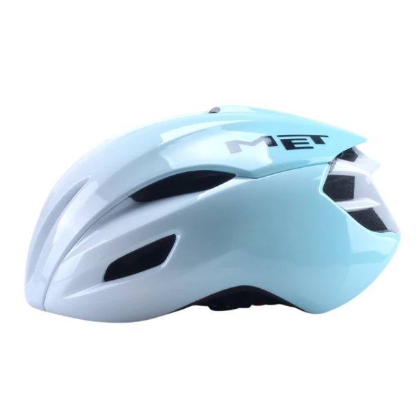 Capacete de ciclismo masculino MTB 55–61 cm Capacete desportivo ajustável para bicicleta com ventilação Capacete leve para bicicleta azul