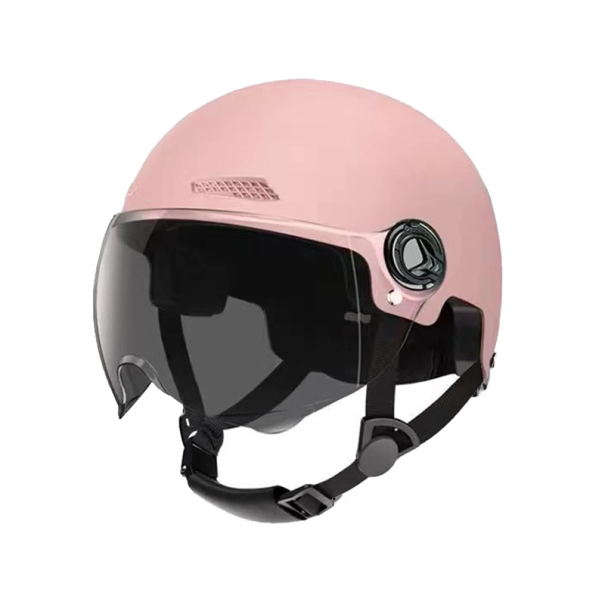 Capacete de moto meio-fechado 54–62 cm Capacete de proteção confortável para scooter Dimensões compactas 26x20x18 cm Ventilação e conforto rosa