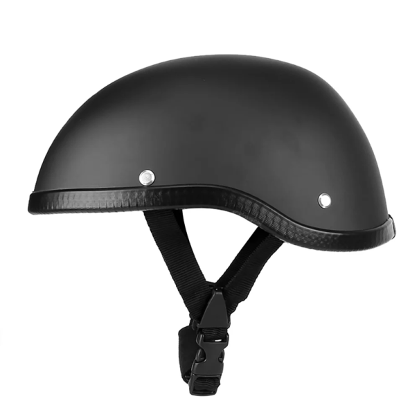 Capacete retro de moto meio casco 26 x 15 x 12 cm Capacete vintage aberto para scooter design em ABS Capacete para homens e mulheres Condução de verão preto mate